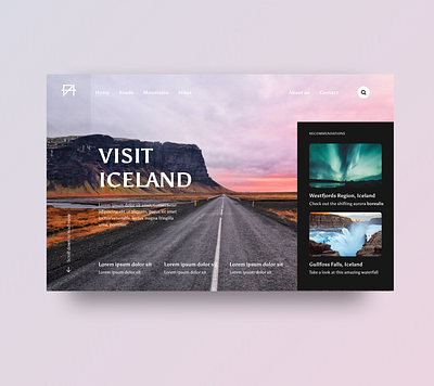 Visit Iceland Landing Page Design design designer landing page uidesign uxdesign webdesign website