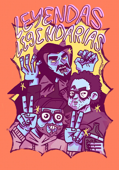 Leyendas Legendarias Podcast character design illustration procreate