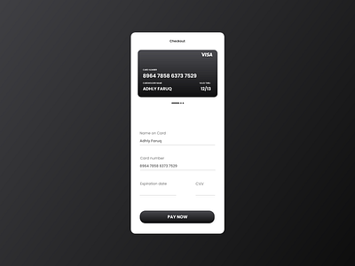 Daily Ui #002 - Credit Card Checkout adobexd app branding dailyui dailyuichallenge design flat graphic design icon illustration minimal typography ui ux vector web website