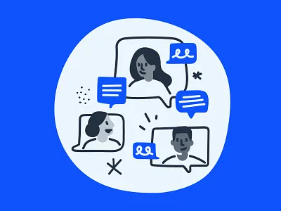 Team conversation collaboration colleagues connection conversation feedback illustration peers relationship sharing talking team teamwork workspace