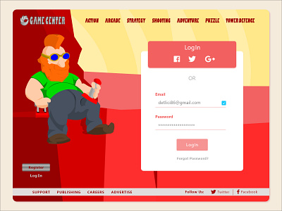 Game Center adobe illustrator adobe photoshop adobe xd concept coreldraw games graphic deisgn illustration inspiration login page logo logo design sign in ui ux ui design ux design vector web pages