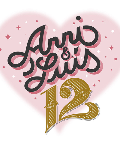 Anni & Luís lettering personal personal project