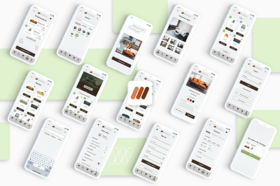Maynooth Furniture Mobile App UI/UX Design app flat graphic design illustrator logo minimal ui ux vector web