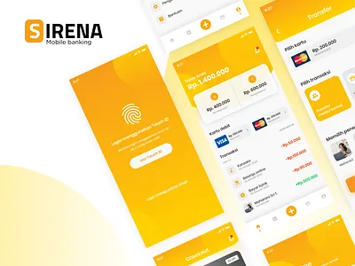 Mobile Exploration - Sirena Mobile Bank. App app branding design graphic design icon illustration typography ui ux vector