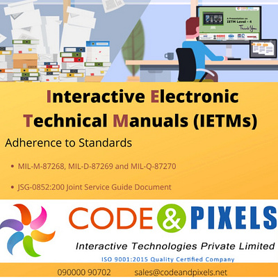 Interactive Electronic Technical Manual Services Levels in Hyd branding design education education technology illustration logo software technology ui vector