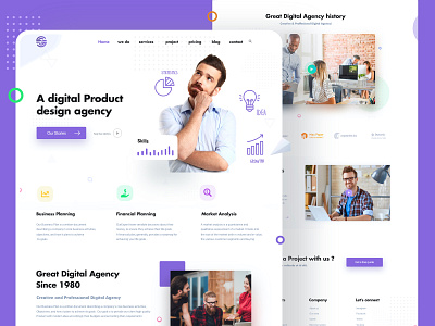 Digital Agency Landing Page Design design home home page homepage landing landing page landingpage site uiux userinterface uxui web design web page web site webdesign webpage website