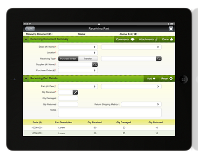 Procurement Module : STR TRANSPORTATION Houston, Texas handhelddevices tablet