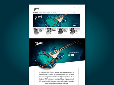 Gibson - ES-335 design gibson landing page ui ui design ux