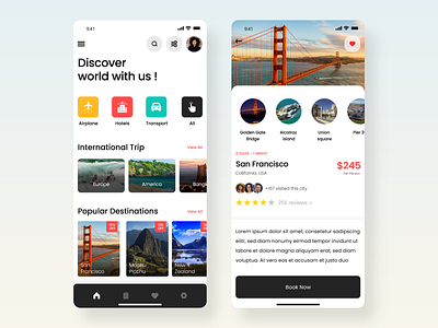 Tour And Travel Application booking app booking system evant hotel app hotel booking app mobile app development mobile application mobile application design tour tourism tourist transport travel typography user experience visiting place