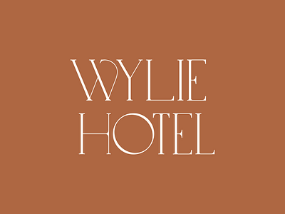 Wylie Hotel branding design flat hotel logo typography