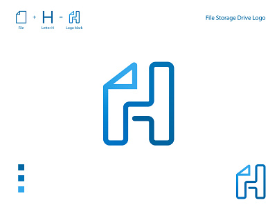 File Storage Drive Modern Logo app logo branding design file storage file storage drive logo gradient logo h letter h letter logo h logo h mark h monogram illustration logo design logomark logotype minimal modern design modern logo monogram logo vector