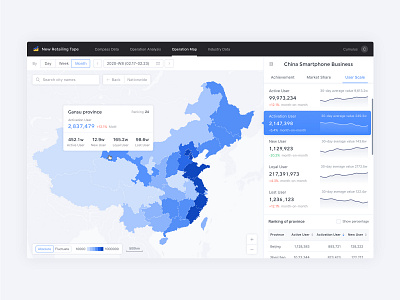 Smartphone sale map data visualization design ui ux web