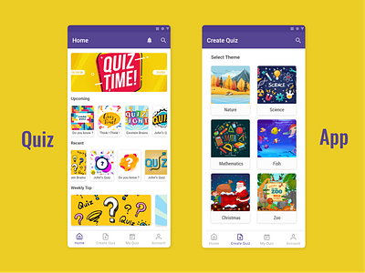Quiz App - Android App app branding design illustration logo typography ui ux