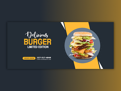 Facebook Banner for Burger design facebook facebook banner facebook cover social media social media banner social media cover social media design