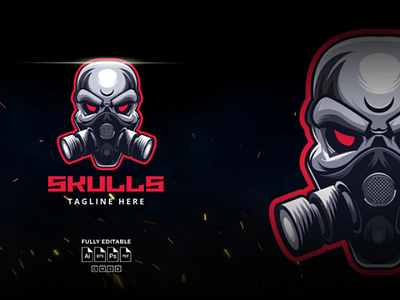 Red Skulls sport logo brand branding characters clothing creative design e sport emblem flatdesign gaming identity illustations logodesign logotype mascotlogo skulls squadlogo symbol twitch