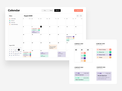 Calendar UI Daily - 001 design ui ux