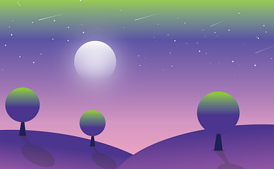 Bask in the night illustrator