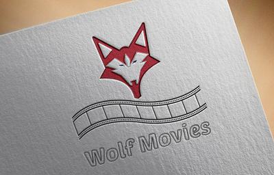 Wolf Movies Logo book cover design book covers branding business card business card design creative business card design illustration logo uniqe business card