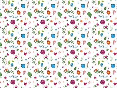 Plant pattern #3 at home drawing floral flower illustration ipad pattern plant procreate seamless pattern