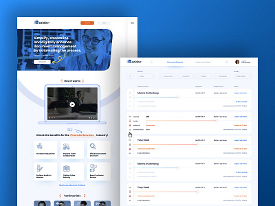 ezidox Website and Webapp design graphic design interface minimal ui ux