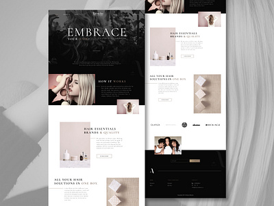 Home page for hair essentials website beauty beauty website bootstrap build website cosmetics create website flexbox hair landing landingpage uiux uiuxdesign web developer webdesign webdesigner webdevelopment website website builder website design