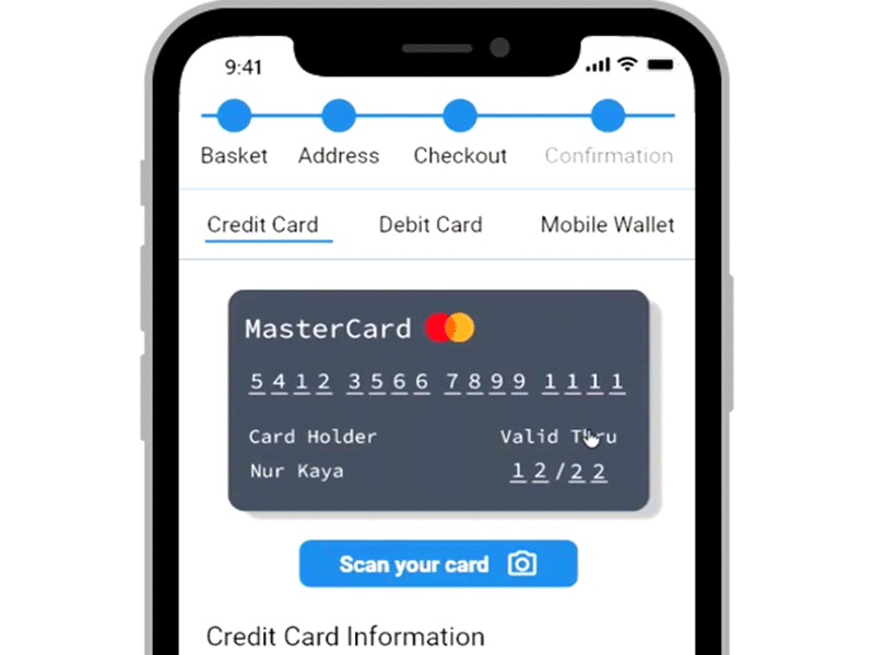 Checkout Page -App- UI adobe photoshop adobe xd animation checkout checkout form checkout page checkout process credit card checkout creditcard e commerce flatdesign interaction payment prototype ui ux