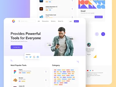 Gear.bwa Landing Page design figma tools ui uidesign ux web webdesign