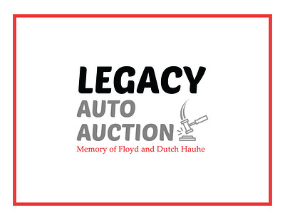 Legacy Auto Auction Logo book cover design book covers branding business card business card design creative business card design illustration logo uniqe business card