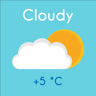 Weather icon - cloudy graphic design icon icon design