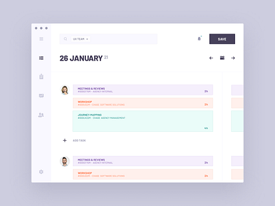 Schedule & Timesheet Submission App app design interaction design product design ui ux