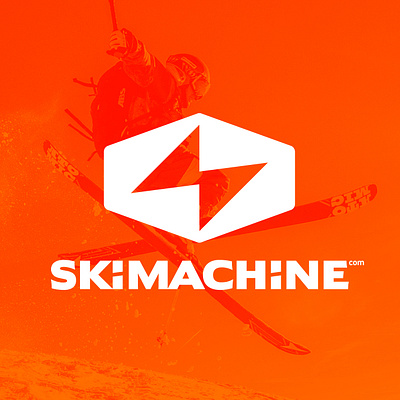 SkiMachine logo 2021 company design graphic design icon indoorslopes logo ski skimachine sport subalpin