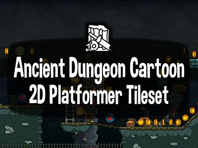 Ancient Dungeon 2D Tileset 2d dungeon game assets gamedev indie game platformer tileset