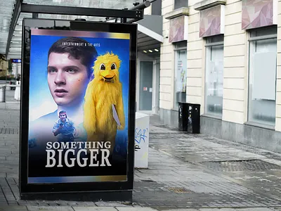 Something Bigger Poster Design closet composting designing digital painting editing film poster design graphics poster poster design song poster