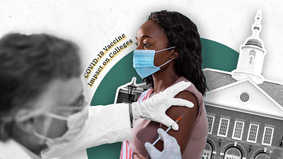 Vaccine Impact on College design image editing photoshop