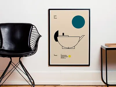 Poster Teapot, Marianne Brandt, Mid Century Modern Art Print bauhaus design flat helvetica illustration minimal modernism poster poster design typography
