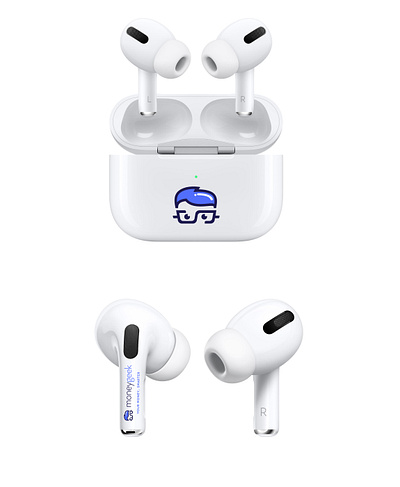 Air Pods for the MoneyGeek Team brand identity branding logo minimal vector