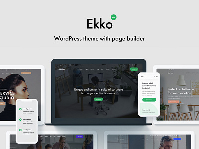 Ekko - WordPress Theme with Page Builder business website company website ekko landing page landing page design startup webdesign website website design woocommerce wordpress wordpress theme wordpress themes