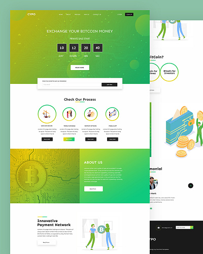 Cypo affiliate marketing bootstrap business crypto currency css currency finance html5 responsive template