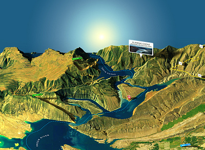 Kingfisher Island - 3D map - Photoshop Render 3d 3d map generator infographic map panel photoshop plugin usa utha