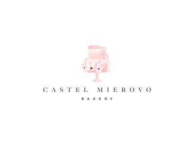 Castel Mierovo bakery logo bakery brand branding cake company design graphicdesign illustration logo logodesign slovakia vector watercolor