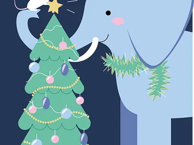 New Year's Postcard character character design cute design flat geometic illustration minimal new year postcard vector