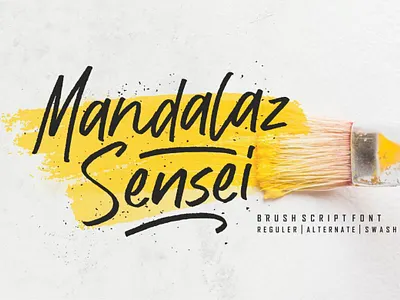 Mandalaz Sensei digitalart handwrittenfont scriptfont typeface typography