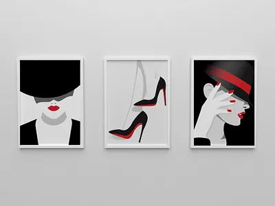 Posters 2021 adobe illustrator black canvas illustration poster design red wall art