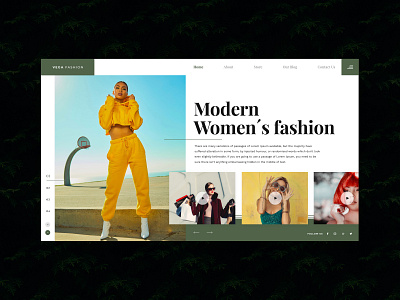 Clothing Store Web UI Design branding clothing collection conceptual design fashion brand identity branding landing page lookbook minimalist minimalist style models online shopping outfits responsive design stylish uiux design women fashion