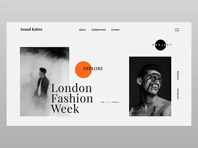 Fashion LookBook Landing Page 🖐️ adobexd clothes concept design fashion london ui uidesign uiux ux uxdesign webdesign website website design week