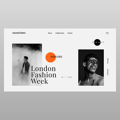 Fashion LookBook Landing Page 🖐️ adobexd clothes concept design fashion london ui uidesign uiux ux uxdesign webdesign website website design week