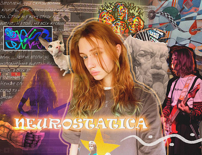 Collage self-presentation graphic design