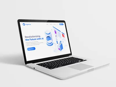 Cognitiva - AI Landing Page artificial intelligence branding landing page ui uiux user interface webpage