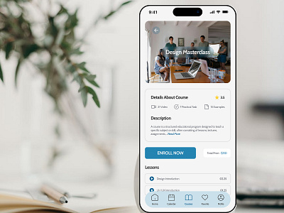 Course Page app course design figma page ui ui design ui designer uiux ux