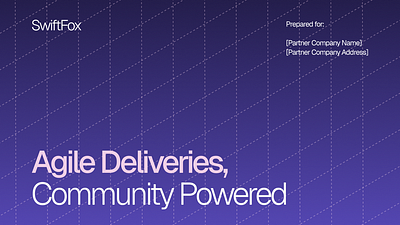 SwiftFox: Presentation template graphic design presentation design